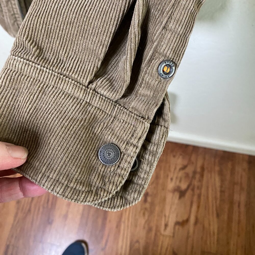 Ariat Rebar Corduroy Sherpa Lined Jacket Tan Size Small Petite - Picture 10 of 14